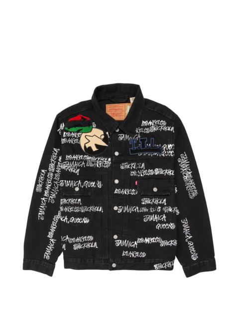 DENIM TEARS x Stussy x Our Legacy TTL appliquéd denim jacket