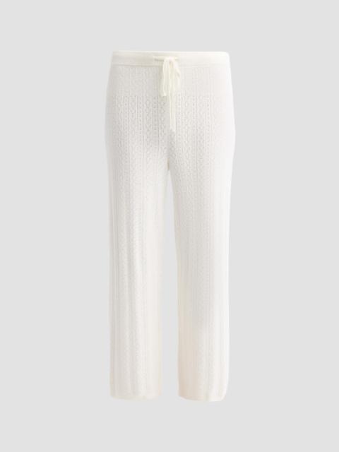 Barefoot Dreams Women's CozyChic Ultra Lite Pointelle Crop Pants - Pearl