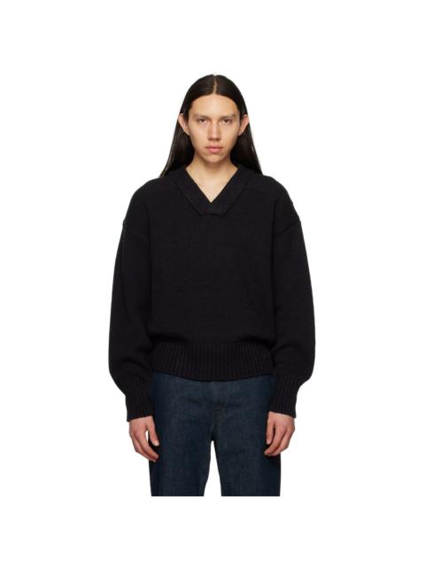 Black V-Neck Sweater