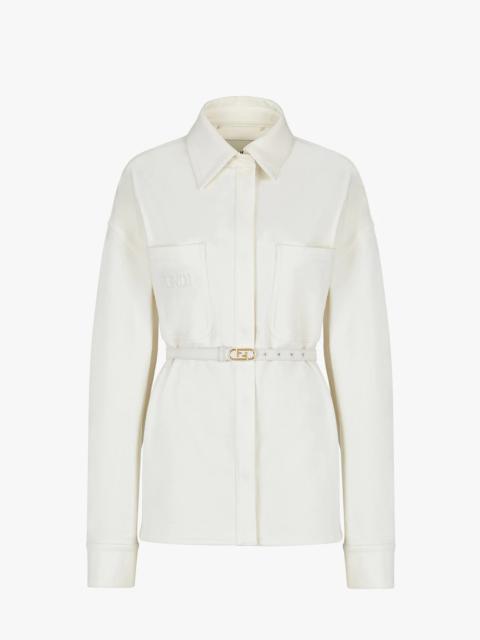 White denim Go-To jacket