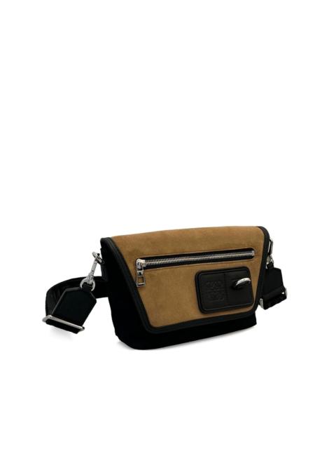 Loewe mini Flex zip logo-patch messenger bag