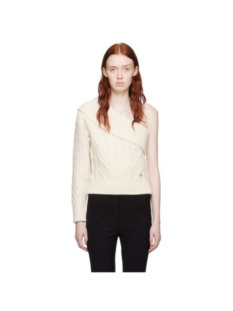 RECTO Off-White Single-Shoulder Sweater