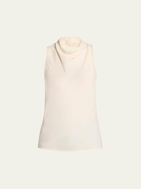 Cleo Sleeveless Cowl-Neck Top