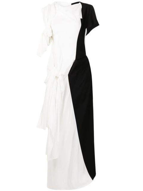 Yohji Yamamoto colour-block asymmetric dress