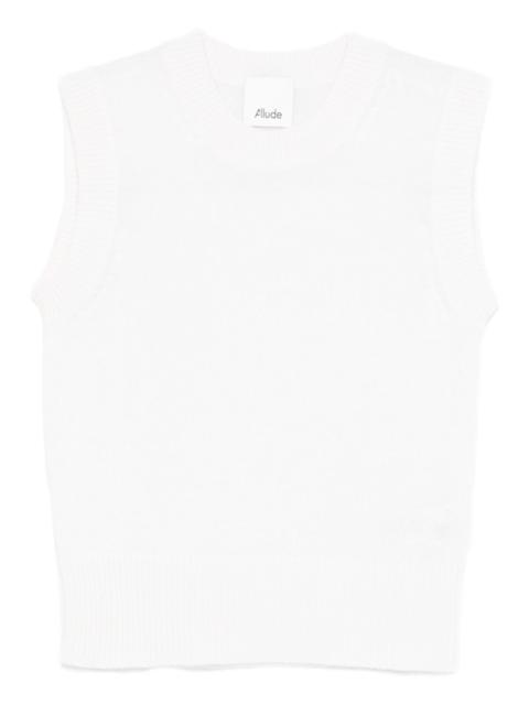 Allude sleeveless knitted top
