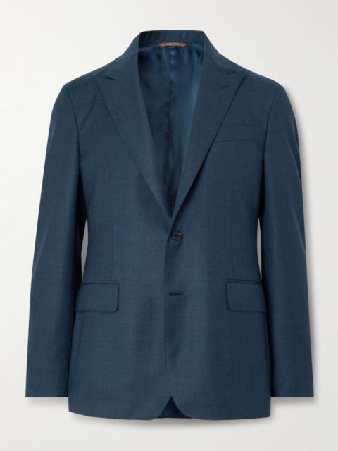 Canali Wool-Twill Suit Jacket Blue