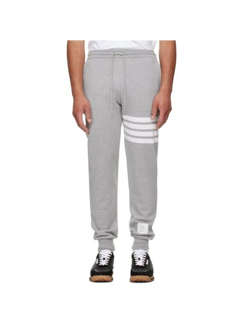 Thom Browne Gray Classic Loopback 4-Bar Sweatpants