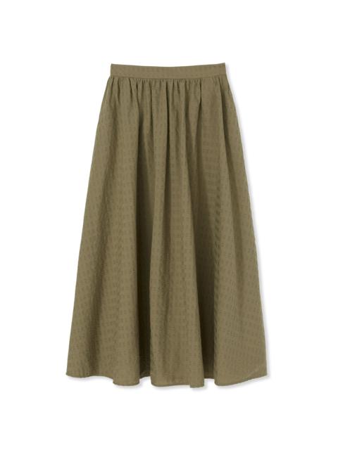 Cotton seersucker roomy skirt