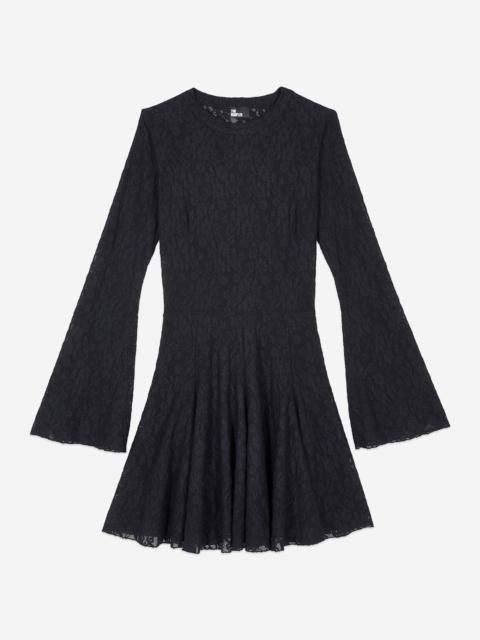 The Kooples SHORT BLACK LACE SKATER DRESS