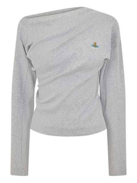 Vivienne Westwood Hebo logo-motif cowl-neck top