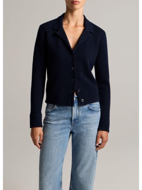 Vince Notch-Collar Double-Face Wool-Blend Cardigan