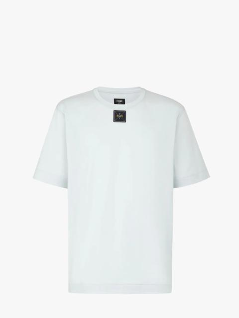 FENDI Light blue jersey T-shirt