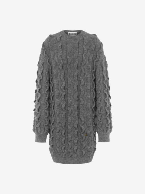 Moschino DRESS IN STRETCH MOHAIR GOLDEN M