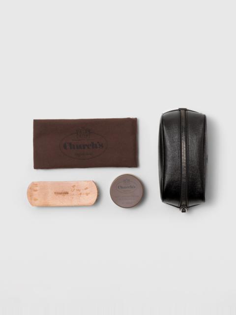 Essential shoe care cleaning kit in St James leather