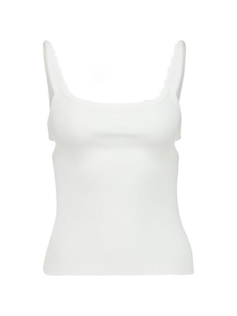 courrèges 90's cut-out ribbed tank top