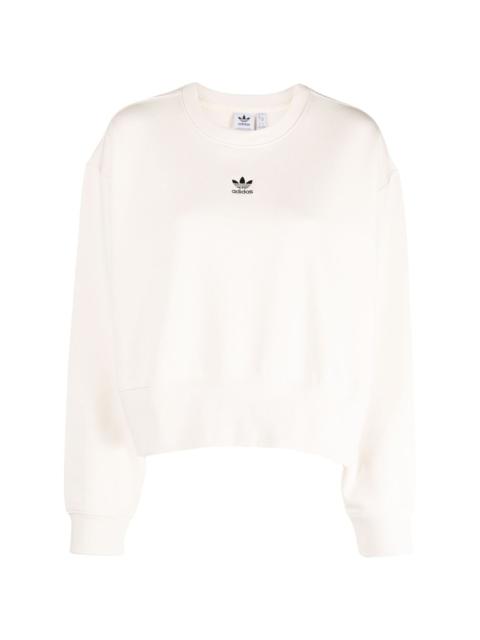 adidas logo-embroidered cotton sweatshirt