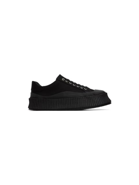 Black Canvas Platform Sneakers