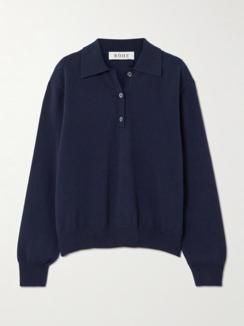 RÓHE Merino Wool And Cashmere-blend Polo Sweater
