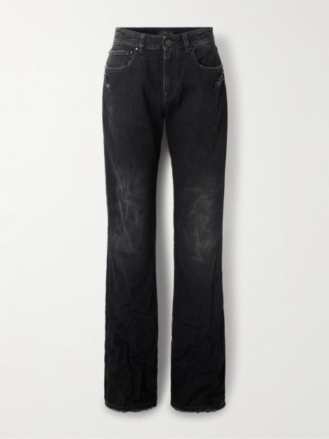 BALENCIAGA City Studded Low-rise Straight-leg Jeans