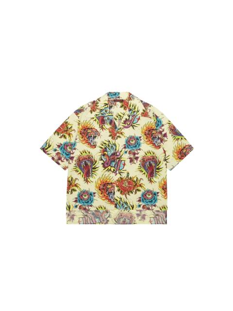 LU'U DAN Lu'u Dan Printed Boxy Short Sleeve Shirt Yellow