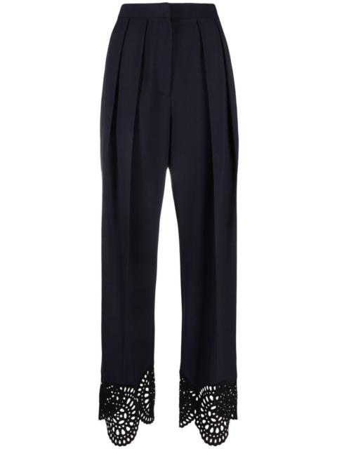 Stella McCartney broderie anglaise-trimmed 바지