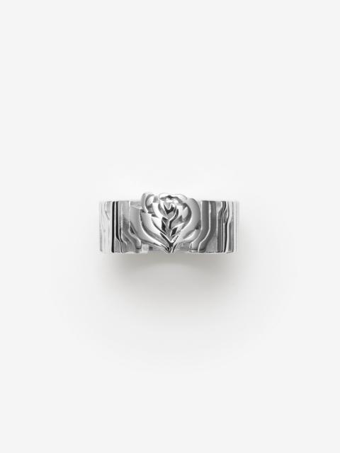 Burberry Silver Rose Ring