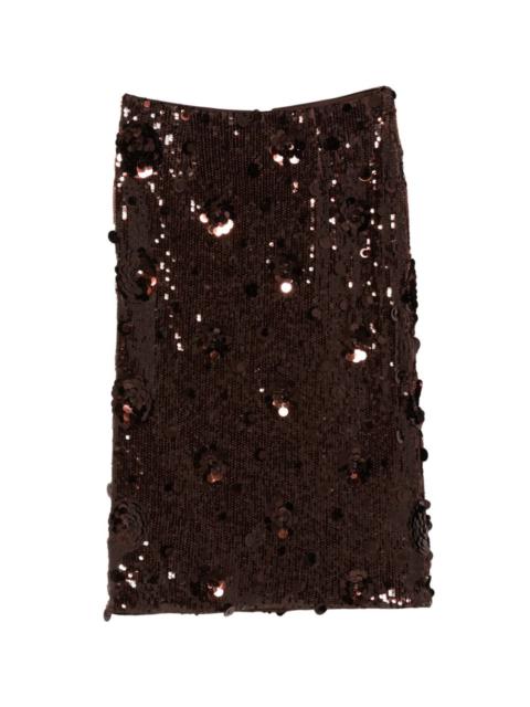 ROTATE sequins midi skirt
