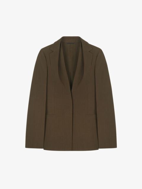 Givenchy JACKET IN WOOL WITH DRAPÉ COLLAR