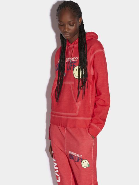 DSQUARED2 SMILEY ORGANIC COTTON COOL FIT SWEATSHIRT