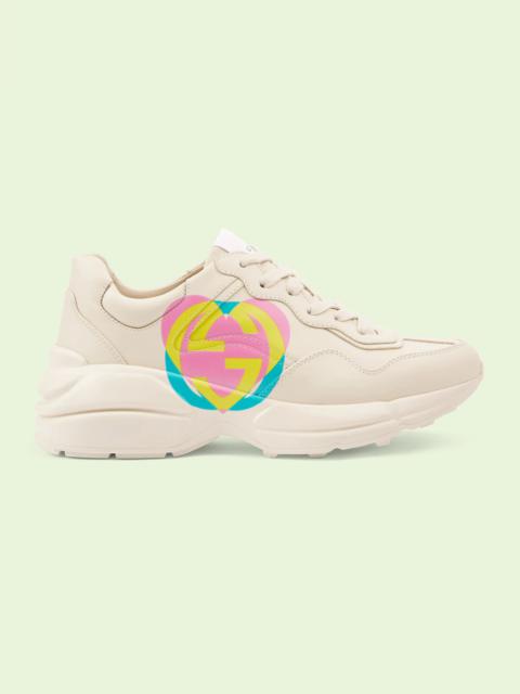 GUCCI Women's Rhyton heart sneaker