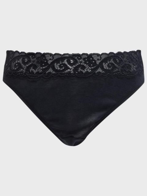 HANRO Moments High-Cut Lace-Trim Briefs