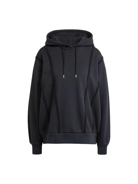 adidas (WMNS) adidas originals Distressed Hoodie 'Black' IY9025