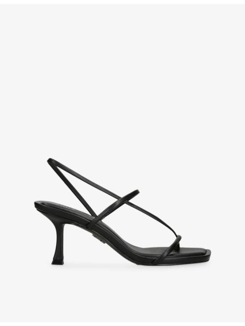 STEVE MADDEN Locke Faux-Leather Heeled Sandals