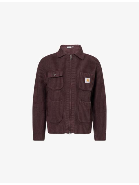 Carhartt Chore Logo-Patch Knitted Wool-Blend Cardigan