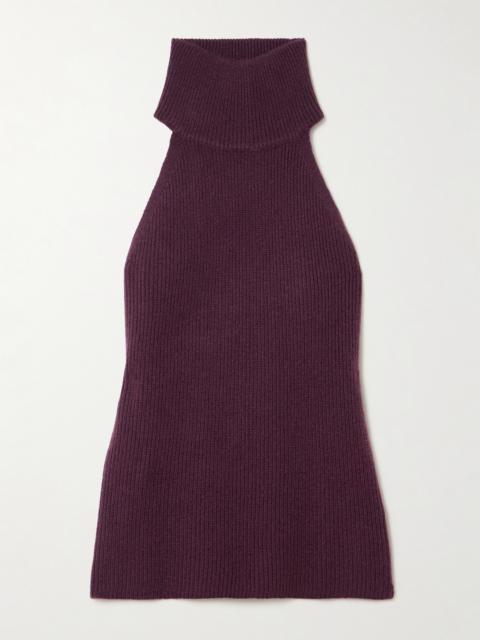 LISA YANG Freya Ribbed Cashmere Turtleneck Tank