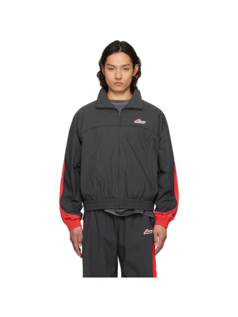 We11done Gray & Red Selldone Colorblock Track Jacket