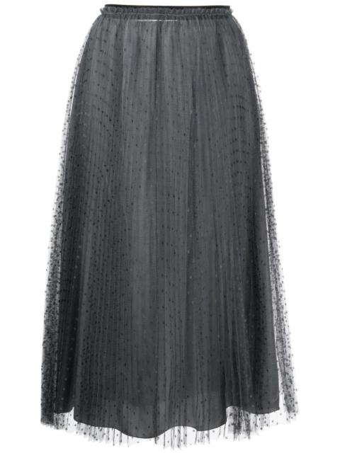 REDValentino Point D'esprit midi skirt