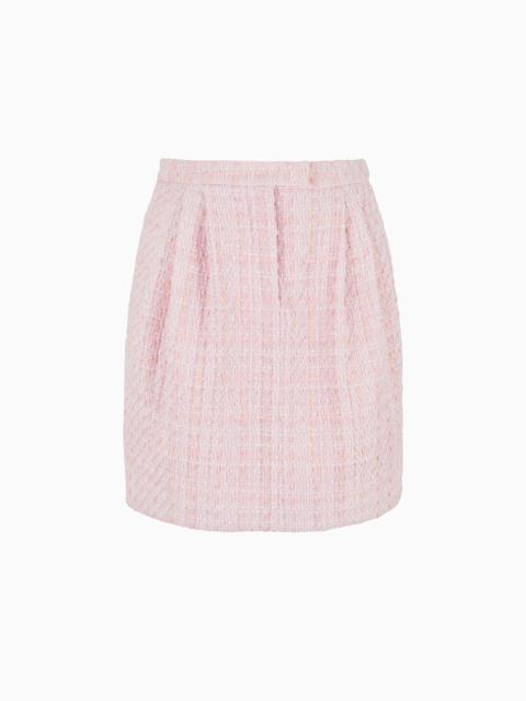 EMPORIO ARMANI Lurex tweed skirt with darts