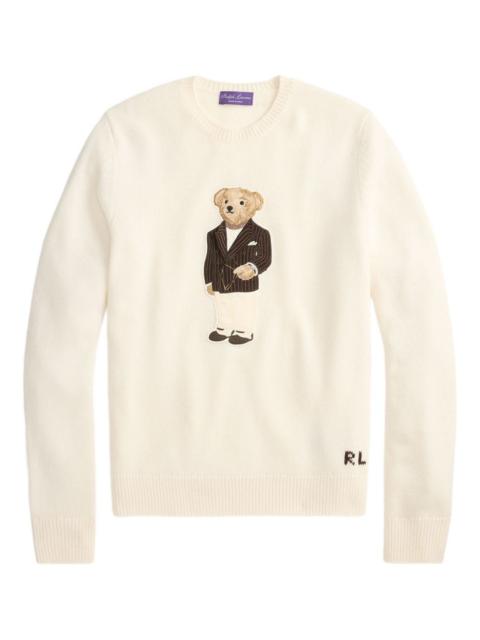 Ralph Lauren signature Teddy Bear motif crew-neck sweater
