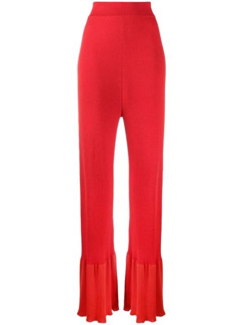 Stella McCartney rib-knit long-length trousers