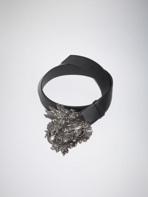 Acne Studios Jewel leather belt - Black