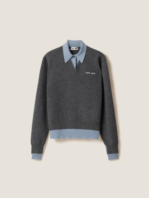Miu Miu Cashmere and wool polo sweater