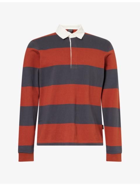 Patagonia Striped Long-Sleeve Cotton Polo Shirt