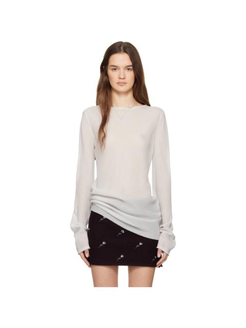 RIER Gray Wool Gauze Blouse