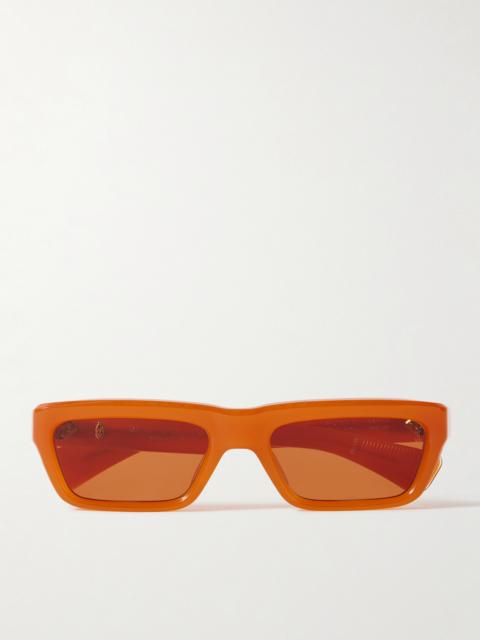 JACQUES MARIE MAGE Rush Rectangular-Frame Acetate Sunglasses