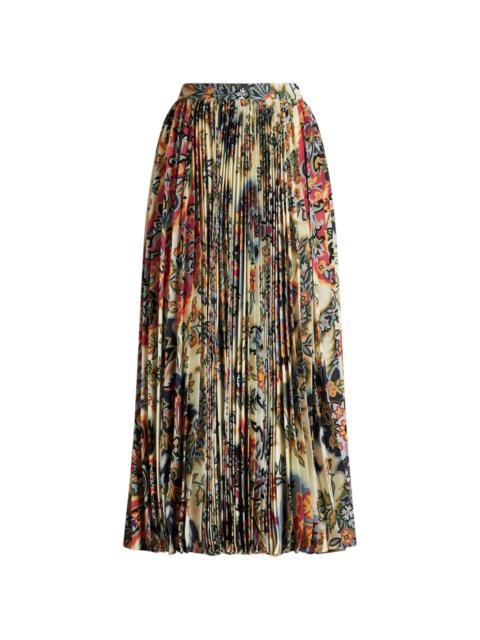 Etro paisley-print pleated midi shirt