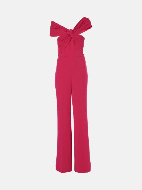 Gathered cady wide-leg jumpsuit