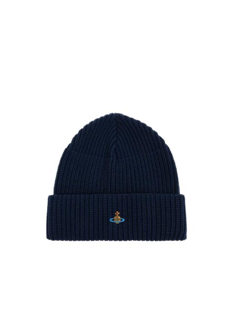 Vivienne Westwood ribbed orb beanie