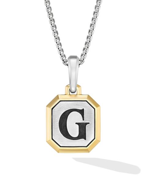 DAVID YURMAN Men's Initial Amulet in Sterling Silver - G Silver