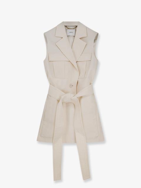 JOSEPH Diafa Sleeveless Cotton And Linen Blazer